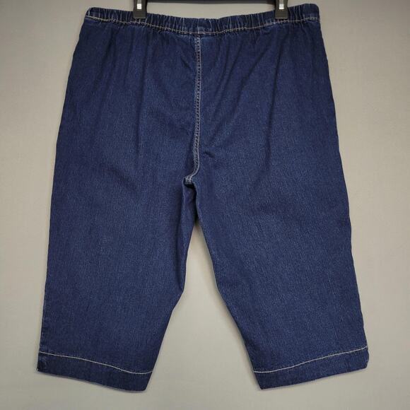 Just My Size Capri Pants Womens 2X Blue Denim Pull On Elastic Waist Stretch NWOT - Picture 12 of 14
